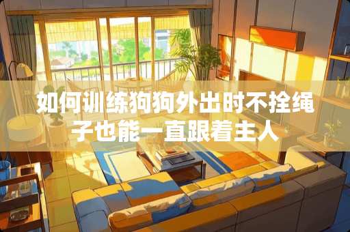 如何训练狗狗外出时不拴绳子也能一直跟着主人