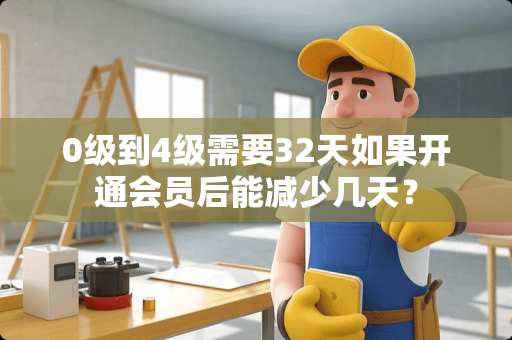 0级到4级需要32天如果开通会员后能减少几天？