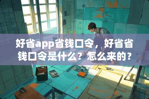 好省app省钱口令，好省省钱口令是什么？怎么来的？怎么设置？可以更换吗？