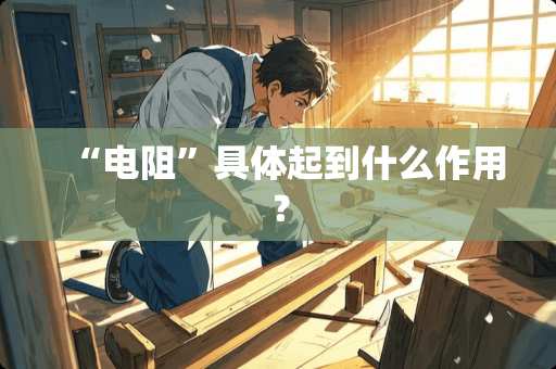 “电阻”具体起到什么作用？