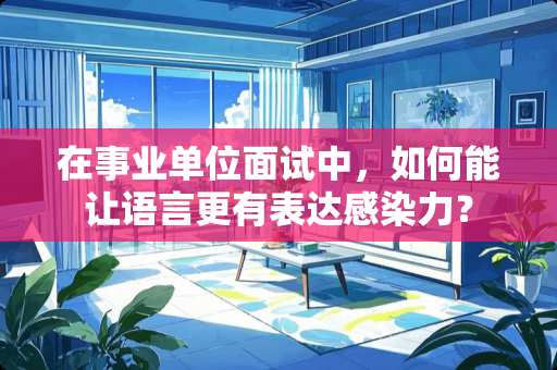 在事业单位面试中，如何能让语言更有表达感染力？