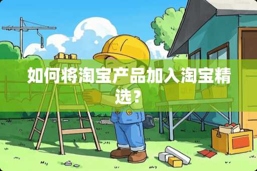 如何将淘宝产品加入淘宝精选？