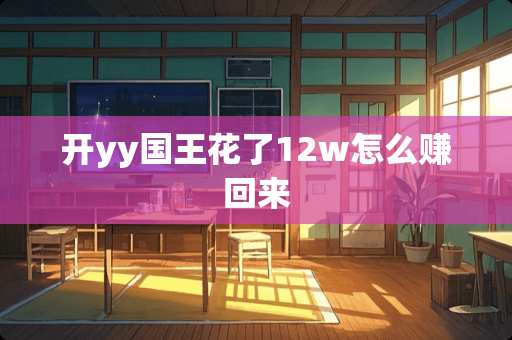 开yy国王花了12w怎么赚回来