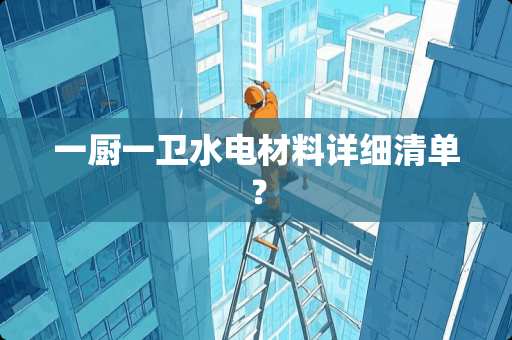 一厨一卫水电材料详细清单？