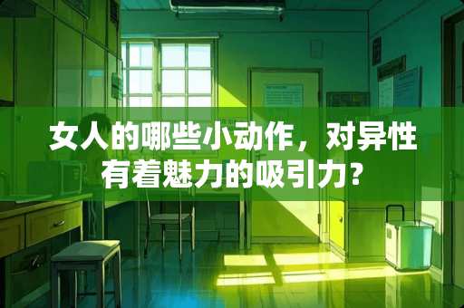 女人的哪些小动作，对异性有着魅力的吸引力？