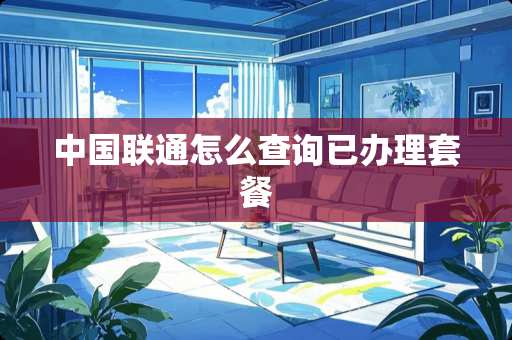 中国联通怎么查询已办理套餐