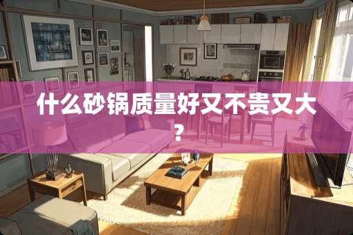 什么砂锅质量好又不贵又大？