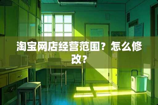 淘宝网店经营范围？怎么修改？