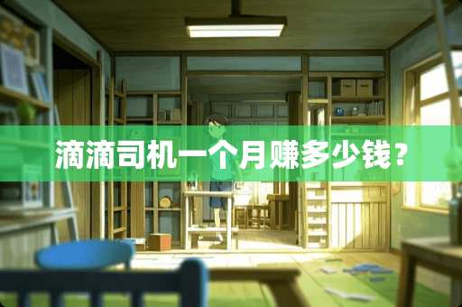 滴滴司机一个月赚多少钱？
