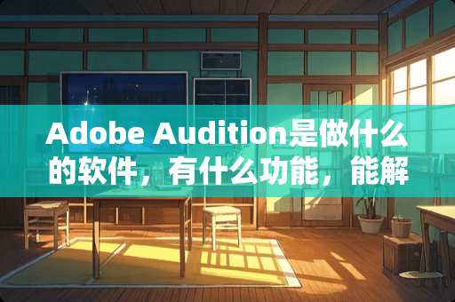 Adobe Audition是做什么的软件，有什么功能，能解决什么问题？