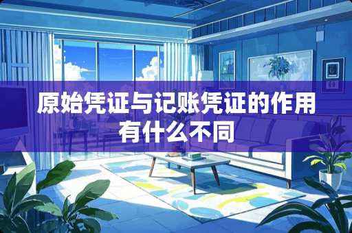 原始凭证与记账凭证的作用有什么不同