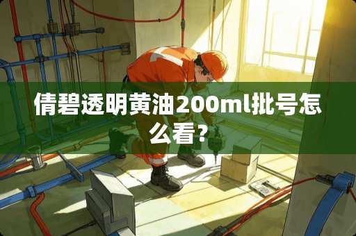 倩碧透明黄油200ml批号怎么看？