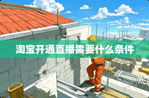 淘宝开通直播需要什么条件