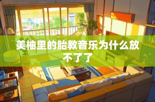 美柚里的胎教音乐为什么放不了了