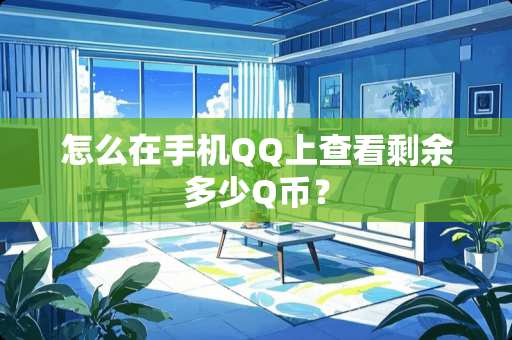 怎么在手机QQ上查看剩余多少Q币？