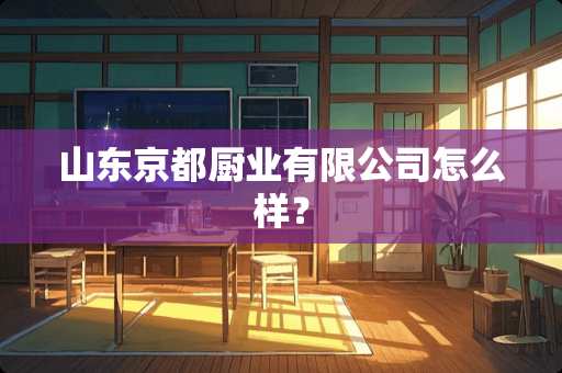 山东京都厨业有限公司怎么样？