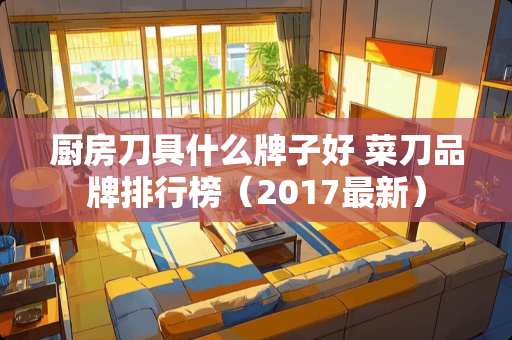 厨房刀具什么牌子好 菜刀品牌排行榜（2017最新）