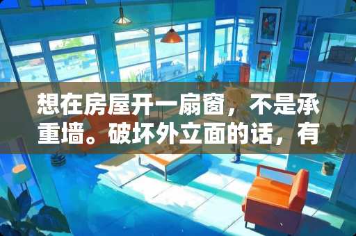 想在房屋开一扇窗，不是承重墙。破坏外立面的话，有什么影响