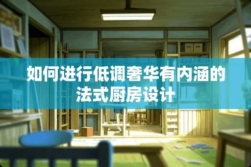 如何进行低调奢华有内涵的法式厨房设计