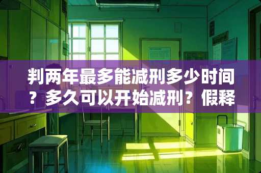 判两年最多能减刑多少时间？多久可以开始减刑？假释的机会大吗？