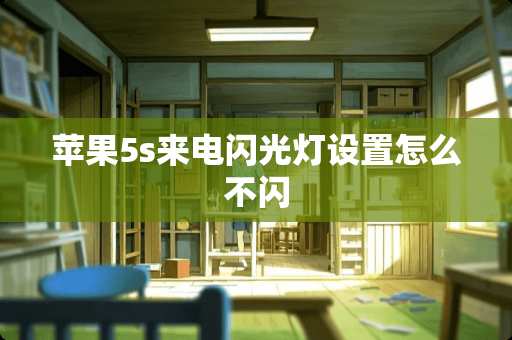 苹果5s来电闪光灯设置怎么不闪