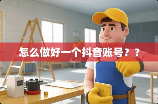 怎么做好一个抖音账号？？
