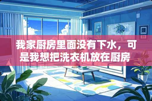 我家厨房里面没有下水，可是我想把洗衣机放在厨房 怎么办啊