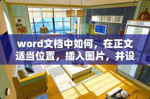 word文档中如何，在正文适当位置，插入图片，并设置