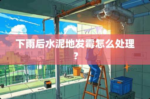 下雨后水泥地发霉怎么处理？