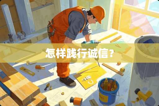 怎样践行诚信？