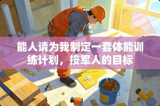 能人请为我制定一套体能训练计划，按军人的目标