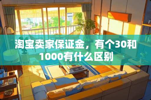 淘宝卖家保证金，有个30和1000有什么区别