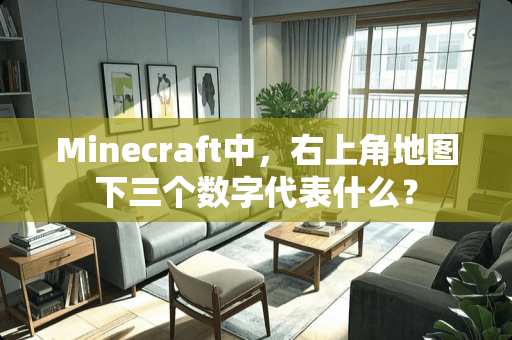 Minecraft中，右上角地图下三个数字代表什么？