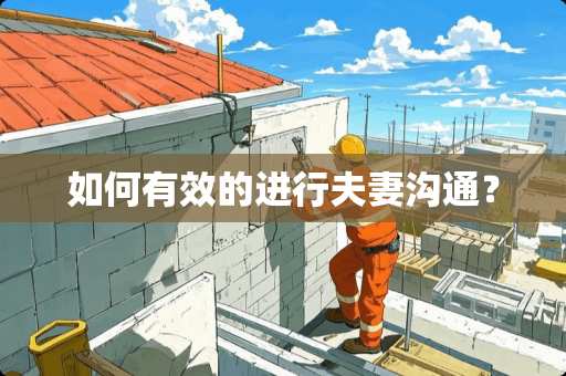 如何有效的进行夫妻沟通？