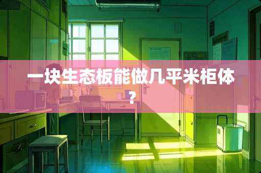 一块生态板能做几平米柜体？