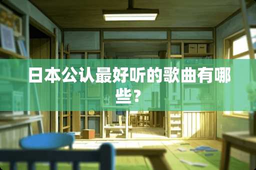日本公认最好听的歌曲有哪些？