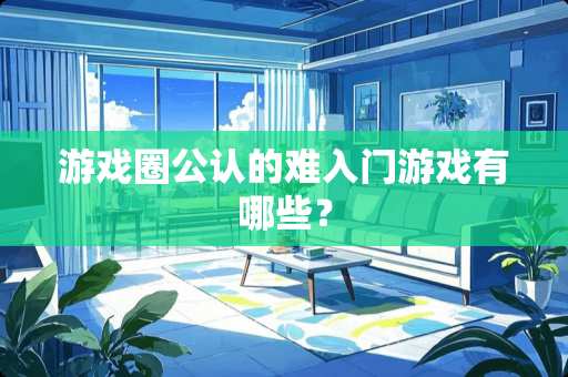 游戏圈公认的难入门游戏有哪些？