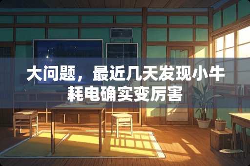 大问题，最近几天发现小牛耗电确实变厉害