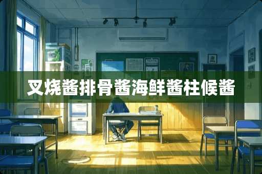 叉烧酱排骨酱海鲜酱柱候酱