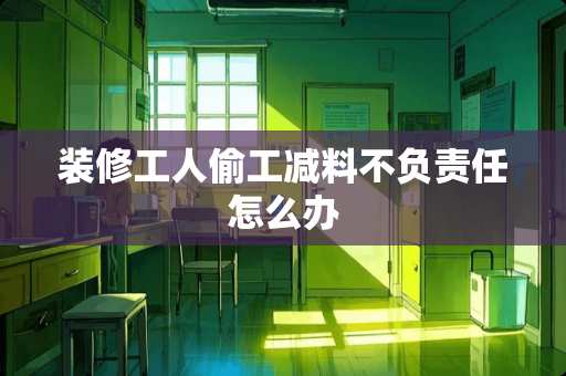 装修工人偷工减料不负责任怎么办