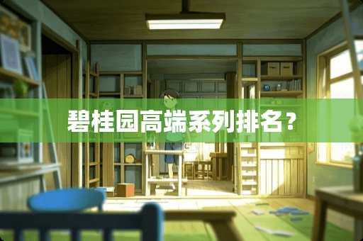 碧桂园高端系列排名？