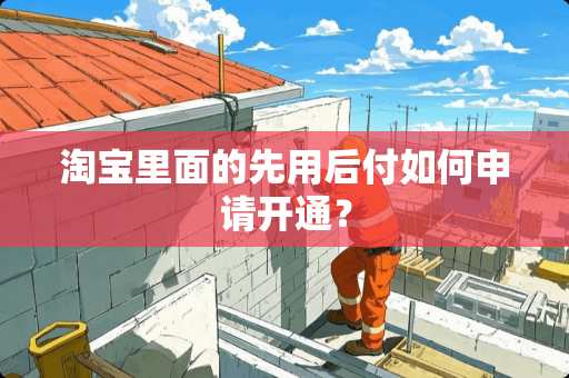 淘宝里面的先用后付如何申请开通？