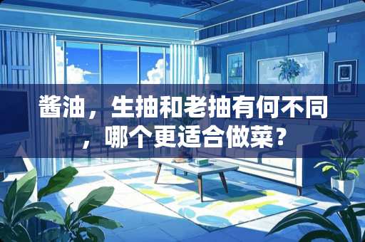 酱油，生抽和老抽有何不同，哪个更适合做菜？