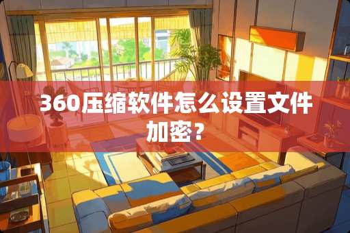 360压缩软件怎么设置文件加密？