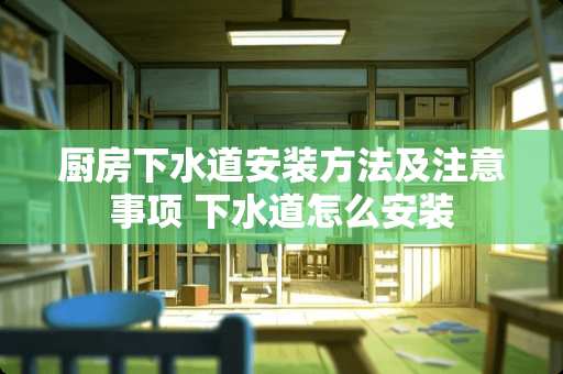 厨房下水道安装方法及注意事项 下水道怎么安装