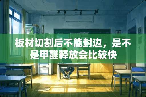 板材切割后不能封边，是不是甲醛释放会比较快