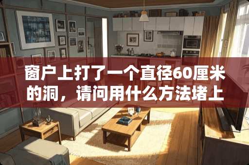 窗户上打了一个直径60厘米的洞，请问用什么方法堵上去又美观又结实呢？