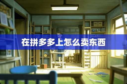 在拼多多上怎么卖东西