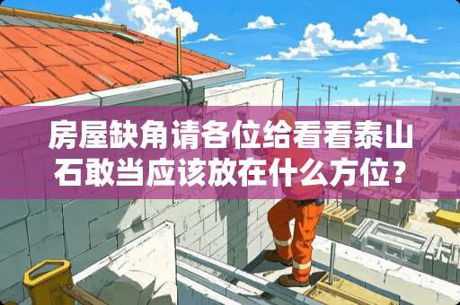 房屋缺角请各位给看看泰山石敢当应该放在什么方位？