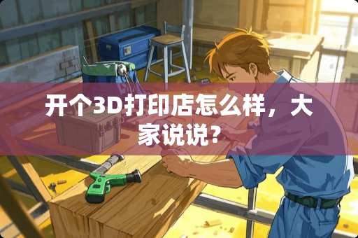 开个3D打印店怎么样，大家说说？